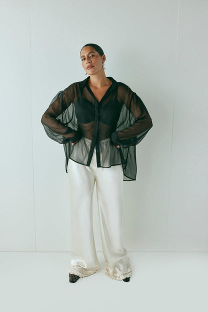 Kendal Sheer Shirt Black
