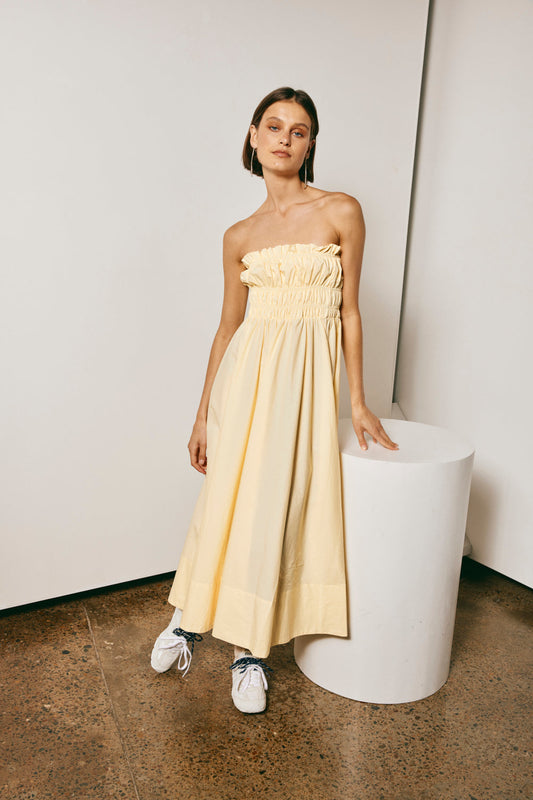 Vacanza Midi Dress Lemon