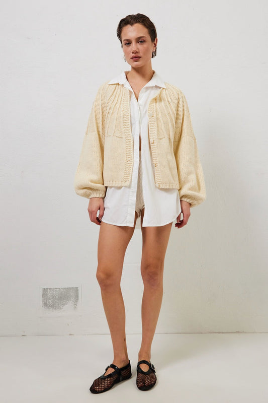 Riley Knit Cardigan Cream