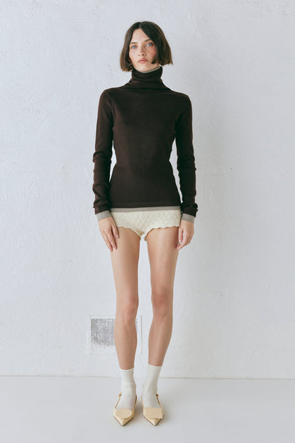 Bea Knit Skivvy Chocolate