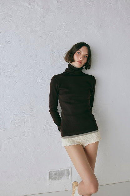Bea Knit Skivvy Chocolate