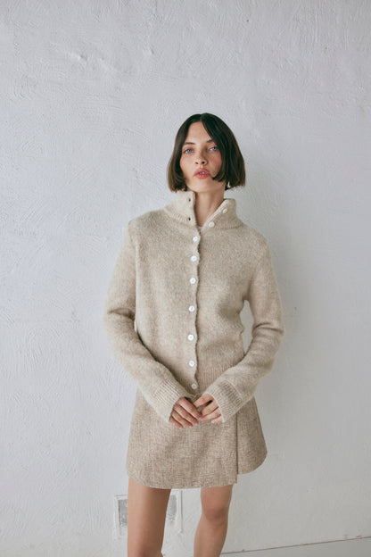Henley Knit Cardigan Marle