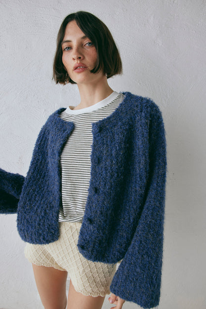 Lacy Knit Cardigan Marle