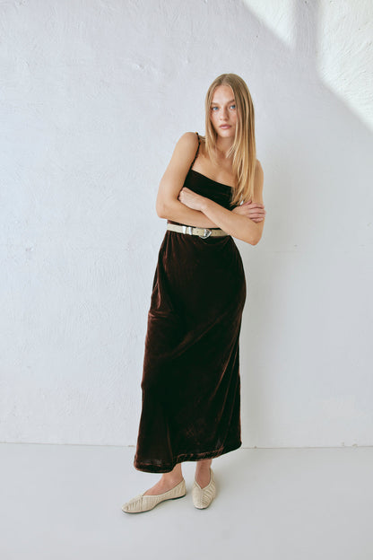 Jade Midi Dress Coffee