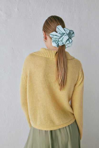 Avery Knit Cardigan Lemon