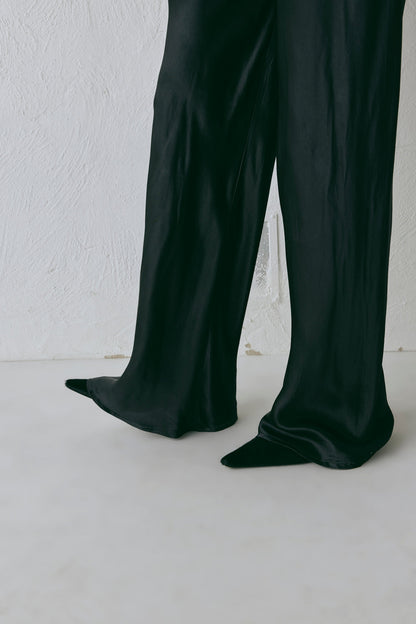 Rae Satin Pants Black