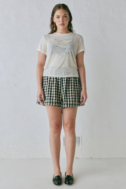 Freda Shorts Black Check