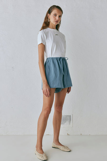 Annika Linen Shorts Lake