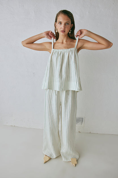Raya Linen Pants Stripe
