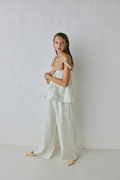 Raya Linen Pants Stripe