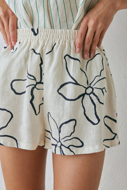 Gabbi Linen Shorts Fleur