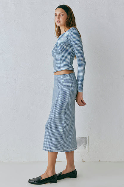 Holland Midi Skirt Blue