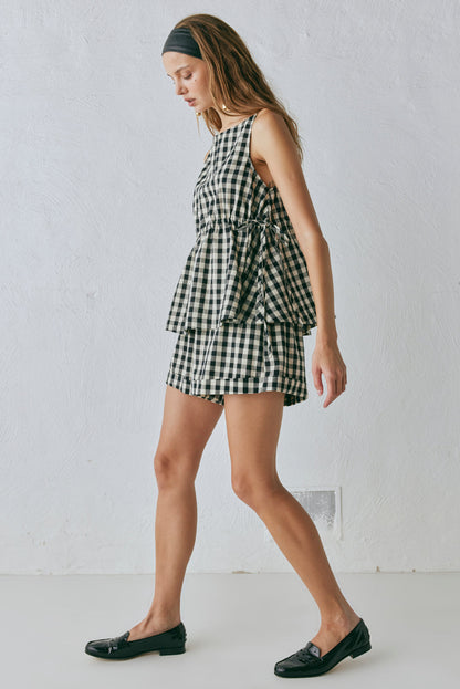 Freda Shorts Black Check