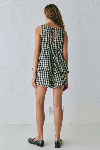 Indi Top Black Check