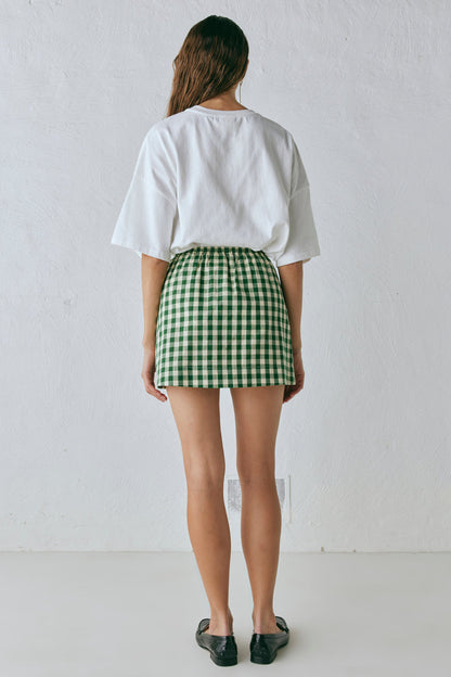 Elka Mini Skirt Green Check