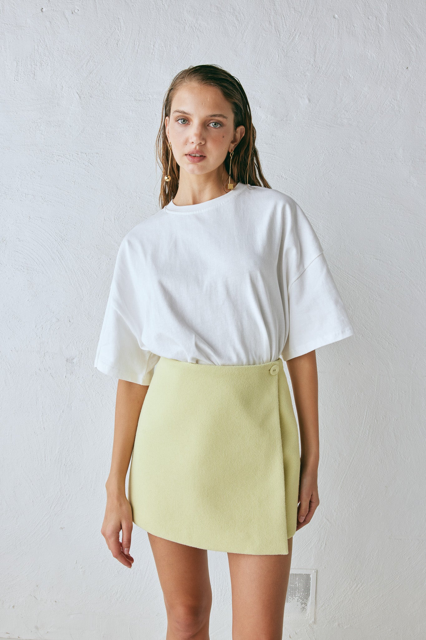 Jeanie Mini Skirt Lime