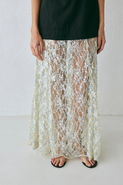Robbie Sequin Maxi Dress Black