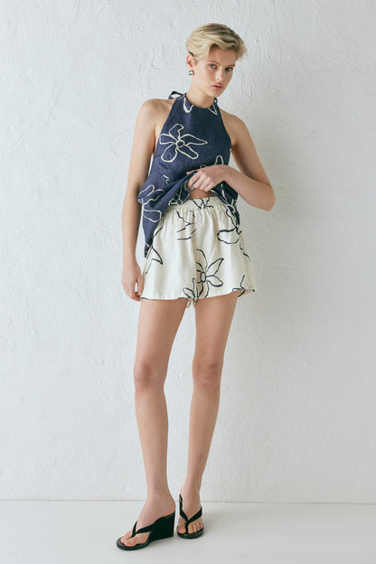 Gabbi Linen Shorts Fleur
