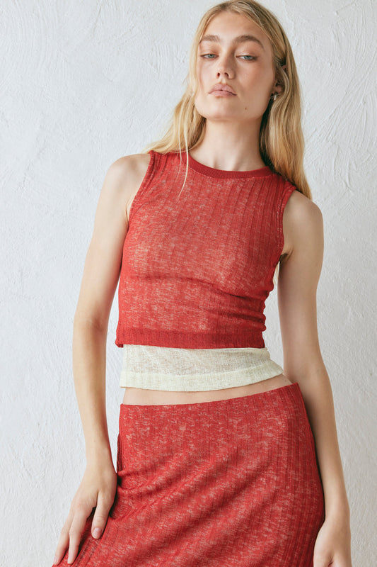 Jil Top Burnt Red