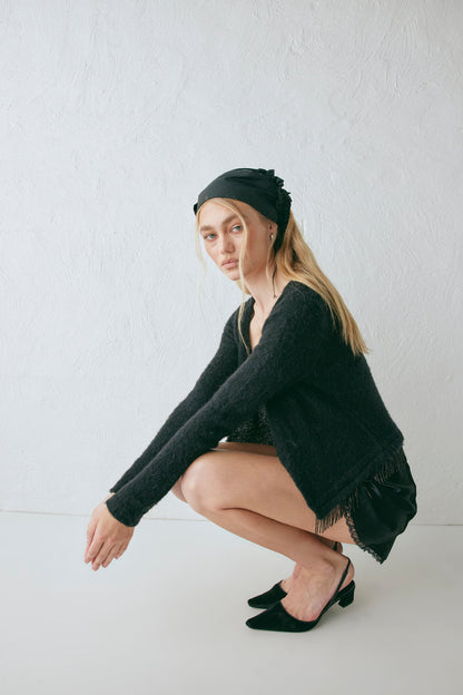 Edie Knit Cardigan Black
