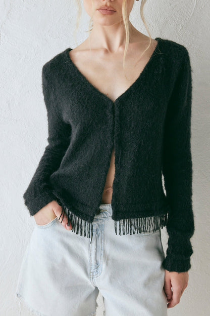 Edie Knit Cardigan Black