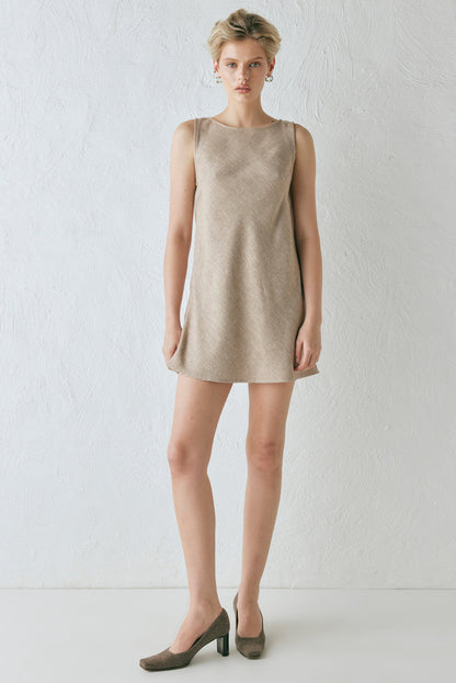 Zaria Mini Dress Beige