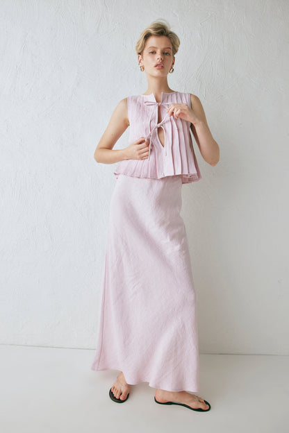 Valeria Linen Top Musk