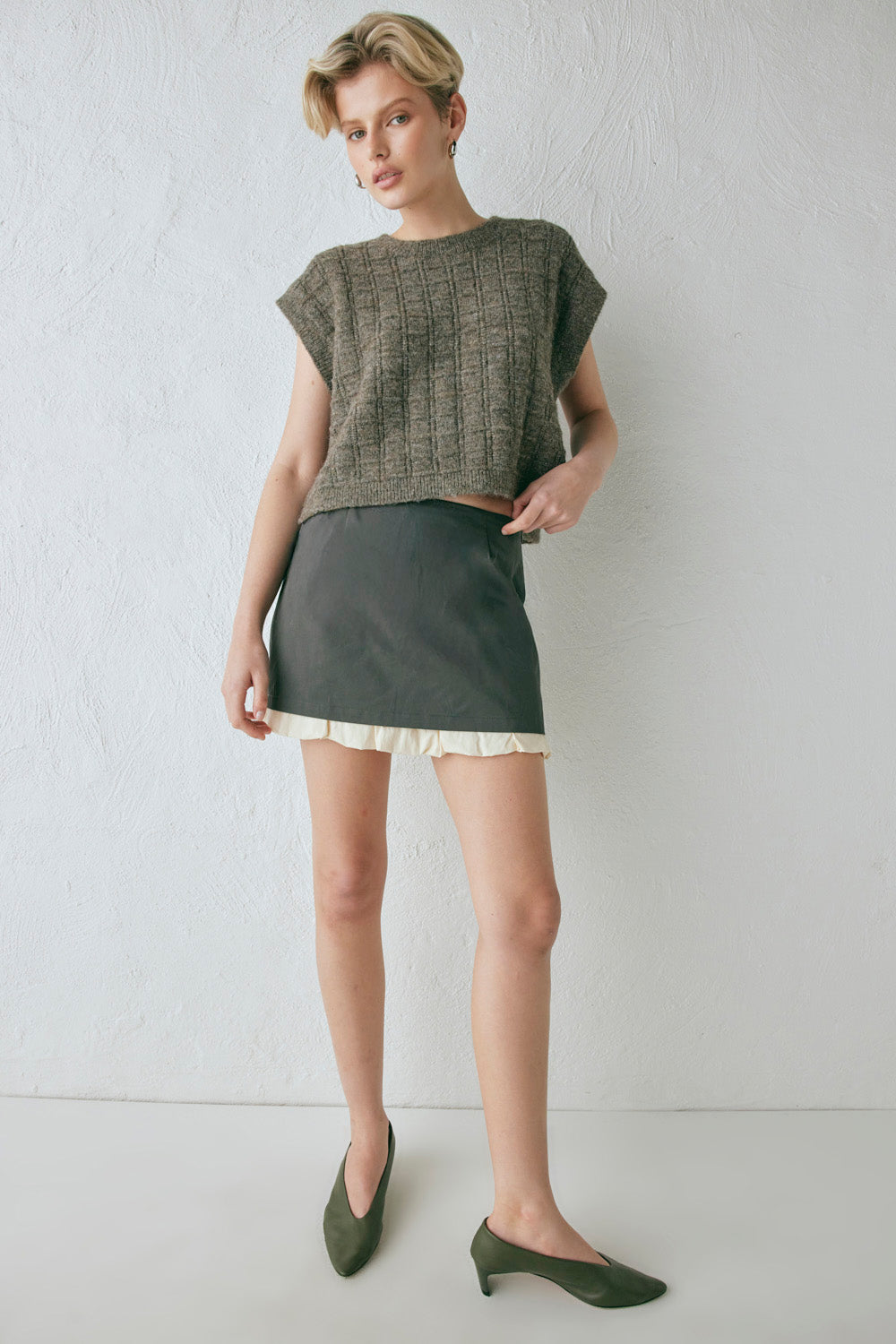 Lera Mini Skirt Charcoal