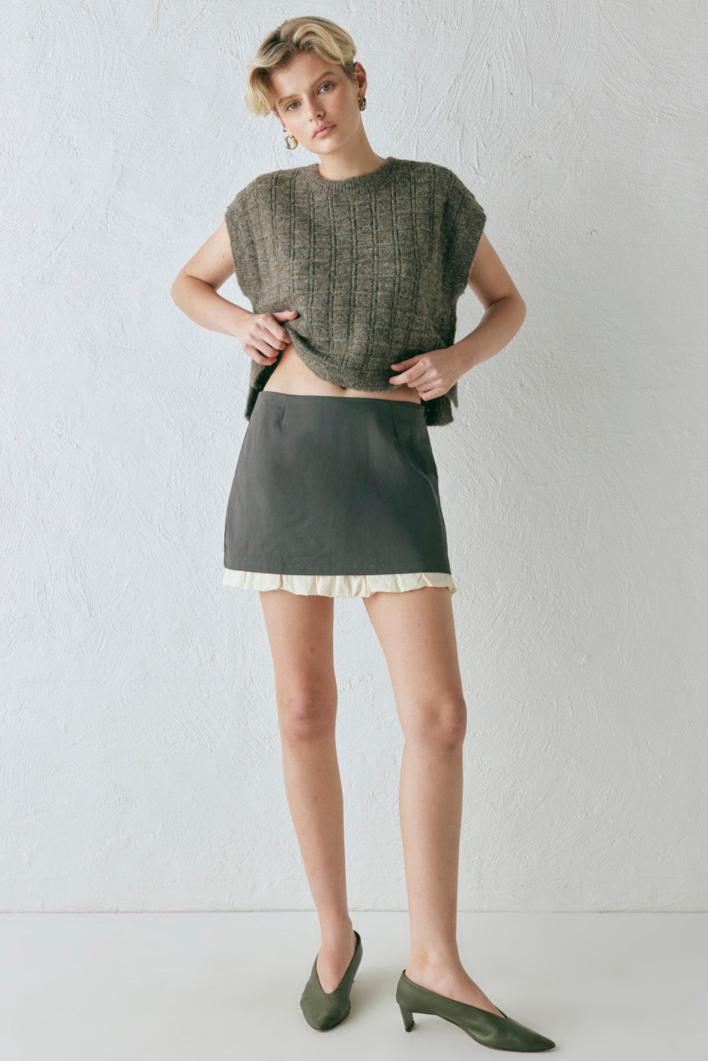 Lera Mini Skirt Charcoal