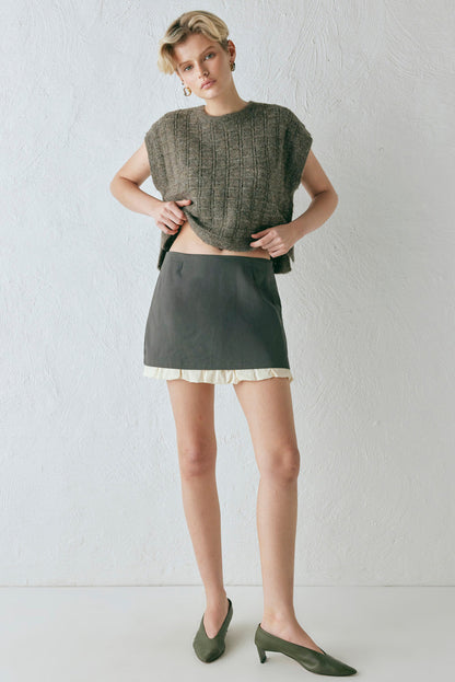 Lera Mini Skirt Charcoal