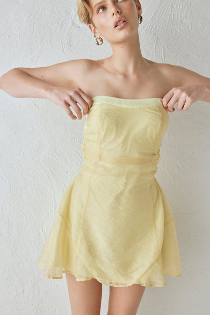 Paloma Mini Dress Lemon