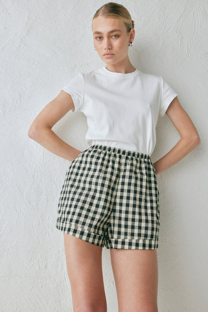 Freda Shorts Black Check