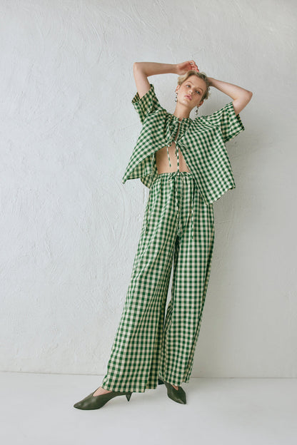 Raya Pants Green Check