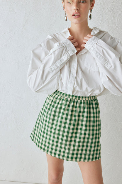 Elka Mini Skirt Green Check