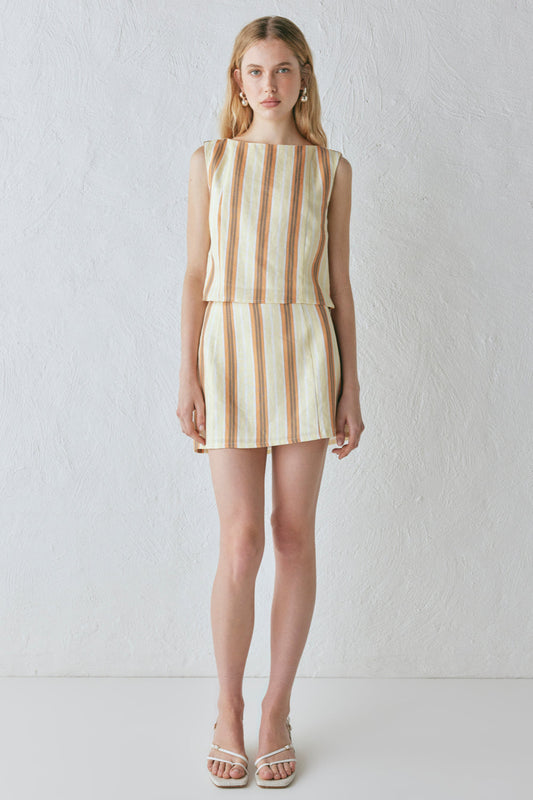 Ama Linen Top Stripe