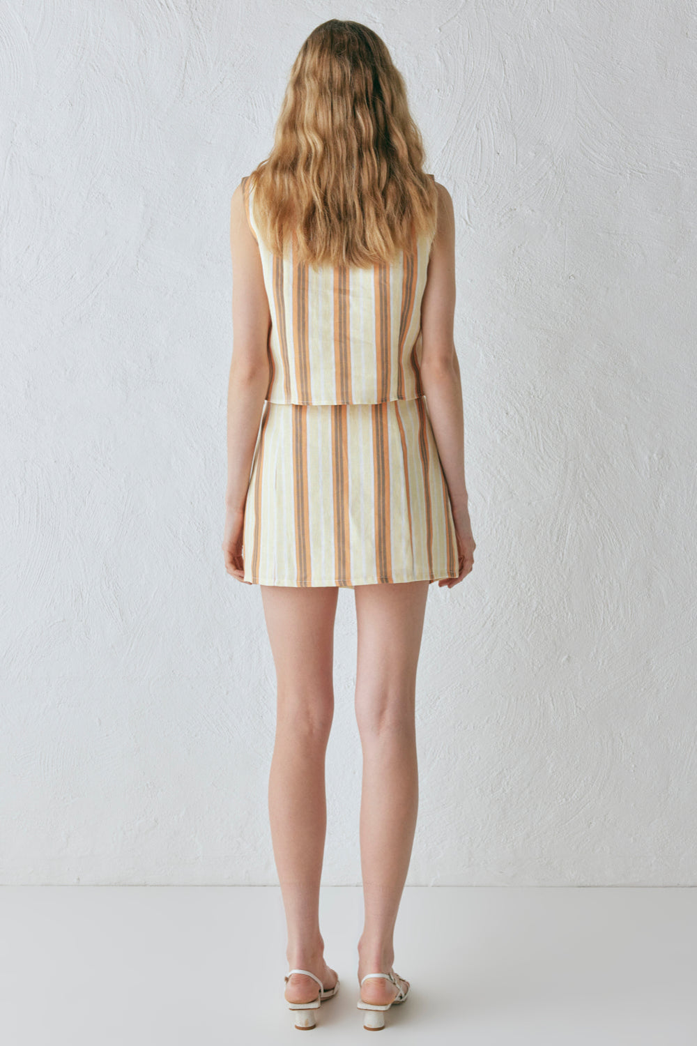 Ama Linen Mini Skirt Stripe