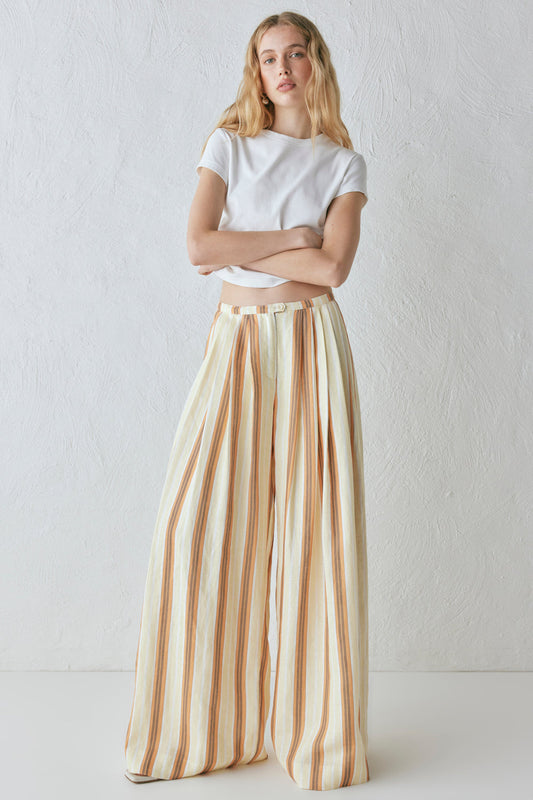 Luca Linen Pants Stripe