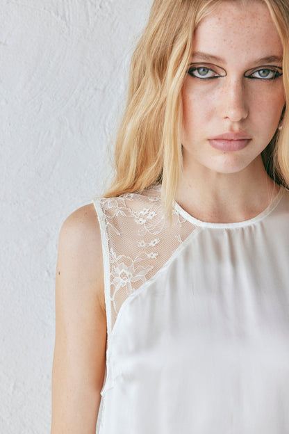 Dorit Lace Maxi Dress White