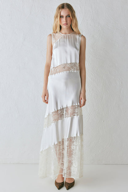 Dorit Lace Maxi Dress White