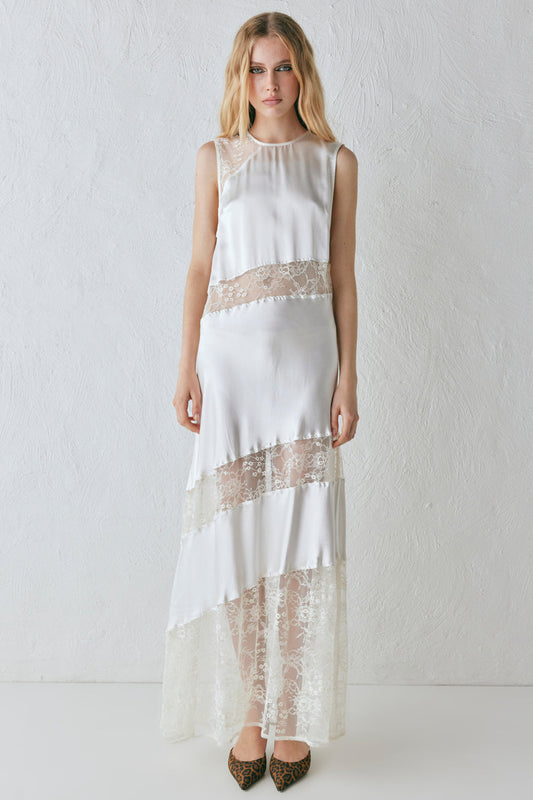 Dorit Lace Maxi Dress White