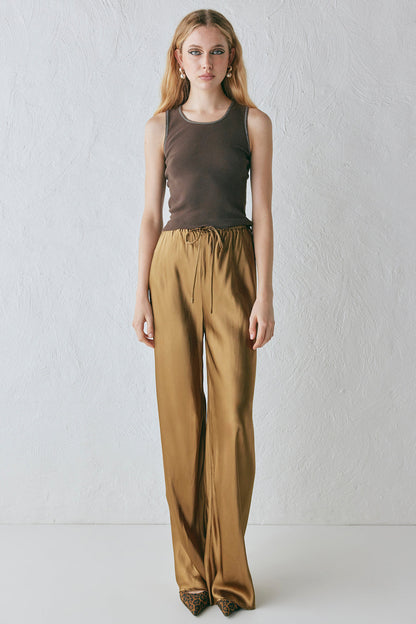 Rae Satin Pants Copper