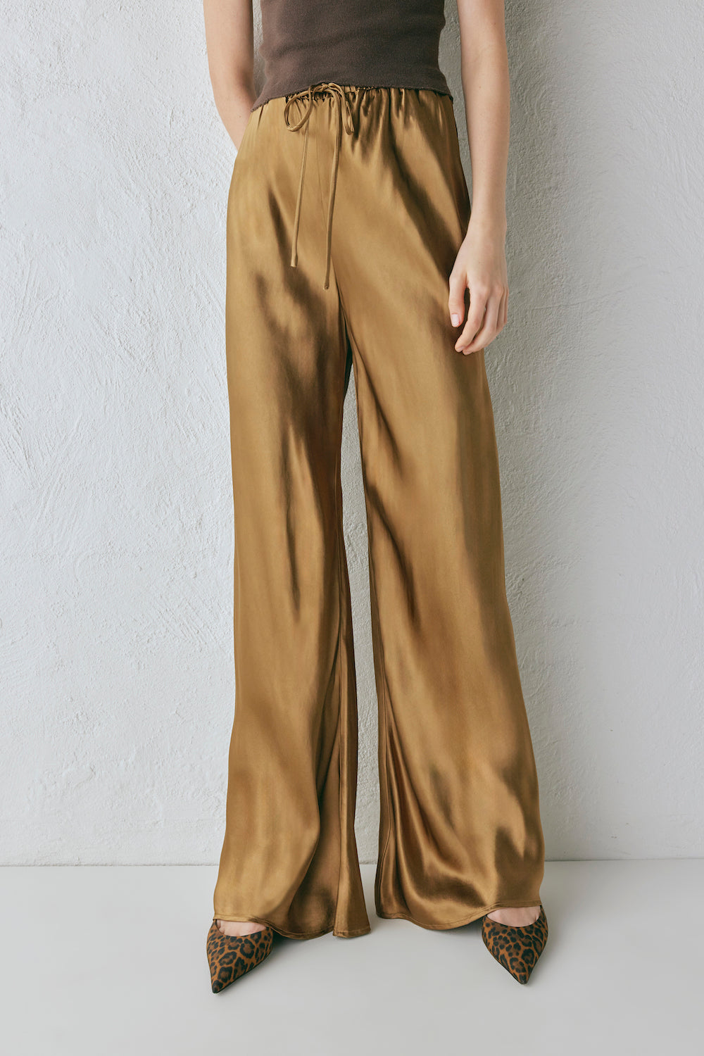 Rae Satin Pants Copper