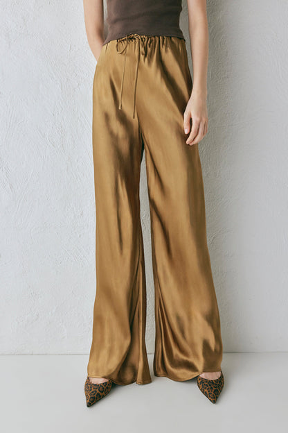Rae Satin Pants Copper