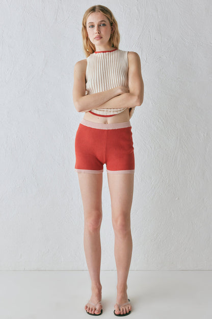 Mason Knit Shorts Red