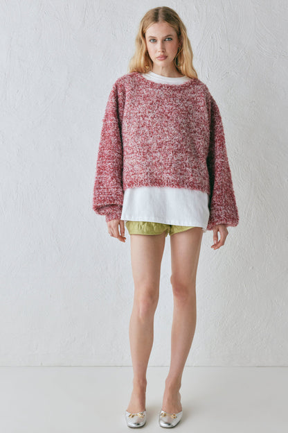 Elsie Knit Jumper Berry Marle