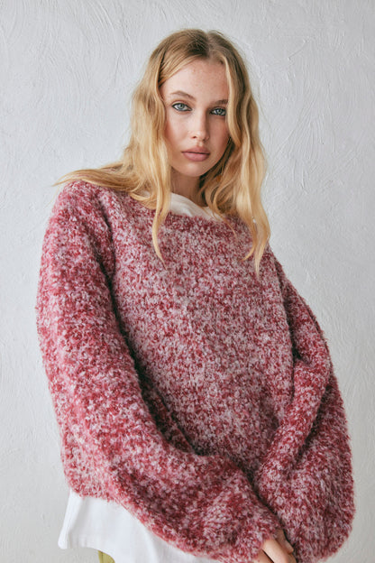 Elsie Knit Jumper Berry Marle