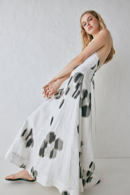 Stef Linen Maxi Dress Flor