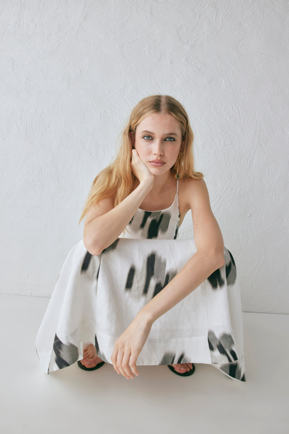 Stef Linen Maxi Dress Flor
