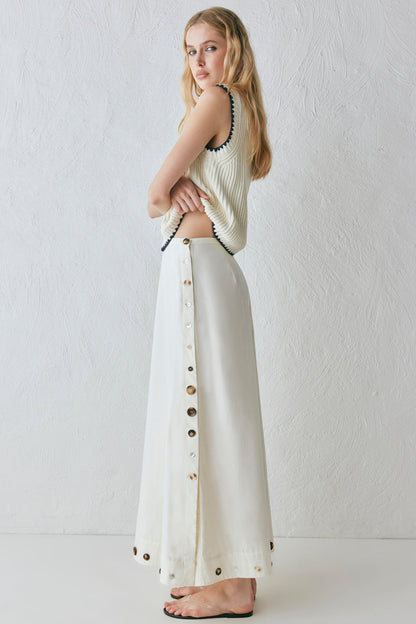Alek Midi Skirt Cream