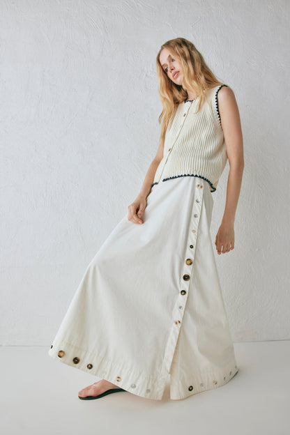 Alek Midi Skirt Cream